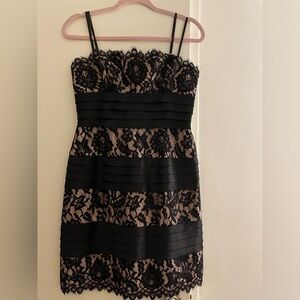 BCBG Strapless lace dress